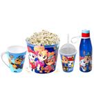 Kit Pote Pipoca Copo Caneca e Garrafinha da Patrulha Canina