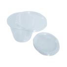 Kit Pote Plástico com Tampa 200 Ml Transparente