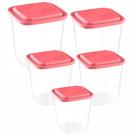 Kit Pote Porta Mantimentos Com 5 Peças - Arroz Feijão Bolacha Farinha