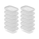 Kit Pote Porta Mantimentos Marmita Alimentos Freezer Microondas Branco - 12 Unidades Kit Pote Porta Mantimentos Marmita Alimentos Freezer Microondas Branco - 12 Unidades