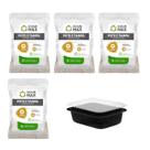 Kit Pote Preto 750ml C/ 96un Descartável Marmita Fitness Freezer Microondas Fit
