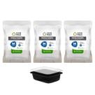 Kit Pote Preto C/ 72un 500ml Descartável Marmita Freezer Microondas Fitness Fit