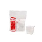 Kit Pote Quadrado 750ml Com Tampa Prafesta 20 Unidades Transparente