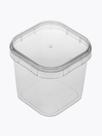 KIT POTE QUADRADO C/ TAMPA 500ml C/50 UN - PLASTILÂNIA