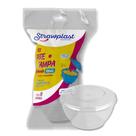 Kit pote/tampa 100 ml. strawplast p/ sobremesas c/ 10 un. Kit pote/tampa 100 ml. strawplast p/ sobremesas c/ 10 un.