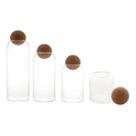 Kit Pote Vidro com Tampa Cortiça - 4 peças