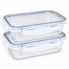 Kit Pote Vidro Hermético 1040ml Organizador Forno e Frezeer -