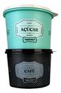 Kit potes armazenar mantimentos café e açúcar linha essences