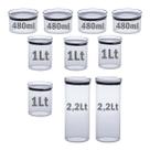 Kit Potes de Alimento Hermético Redondo Paramount 10 Peças 1164/1165/1166 Paramount Kit Potes de Alimento Hermético Redondo Paramount 10 Peças 1164/1165/1166 Paramount