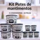 Kit Potes de Mantimentos 10 peças Black