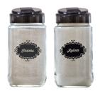 Kit Potes De Vidro 300ml 2Pç (Açúcar/Farinha) Com Tampa Polvilhar Kit Potes De Vidro 300ml 2Pç (Açúcar/Farinha) Com Tampa Polvilhar