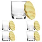 Kit Potes de Vidro Patê/Whisky 220ml Transparente Com Tampa