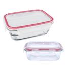 Kit Potes de Vidro Retangular Hermético (370 e 630 ml) -MEK