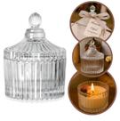 Kit Potes Decorativos 8 Unidades Cristal com Tampa Vela Doce Brinco Lembrancinha Festa Formatura Aniversário Potiche Organizador Versátil