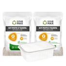 Kit Potes Descartáveis Marmita Freezer Microondas 750ml 48un Kit Potes Descartáveis Marmita Freezer Microondas 750ml 48un