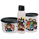 Kit Potes e Garrafa Tupperware Harry Potter Instantânea Mágica Colorida 3 Peças