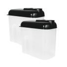 Kit Potes Farinheiros Grandes Porta Cereais Farofa 1,5l Multiuso -