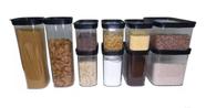 Kit Potes Herméticos 10 Peças Mantimentos Cozinha