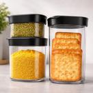Kit Potes Herméticos, 3 Peças, 500ml, 350ml e 150ml