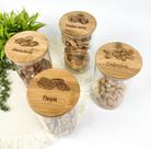 Kit Potes Herméticos 770ml Com Tampa de Bambu 4 Pçs - Frutas Secas, Castanhas... Kit Potes Herméticos 770ml Com Tampa de Bambu 4 Pçs - Frutas Secas, Castanhas...