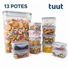 Kit Potes Herméticos Com 13 Peças Porta Mantimentos - Tuut + Book