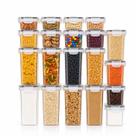 Kit Potes Herméticos Empilháveis para Mantimentos 5, 10, 15 ou 20 Potes Kit Potes Herméticos Empilháveis para Mantimentos 5, 10, 15 ou 20 Potes
