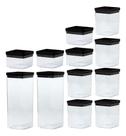Kit Potes Herméticos Porta Mantimento Paramount Lumini Black