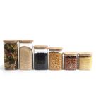 Kit Potes Hermeticos Vidro Quad Flat 1400/1100/800ml - 6 pçs Oikos Kit Potes Hermeticos Vidro Quad Flat 1400/1100/800ml - 6 pçs Oikos