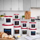 Kit Potes Mantimentos Linha premium jogo com 10 Peças plástico Kit Potes Mantimentos Linha premium jogo com 10 Peças plástico