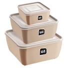 Kit Potes Multiuso Quadrado 0,5L, 1,5L, 2,5L Organização Plástico PP resistente Tampa transparente Micro-ondas Freezer
