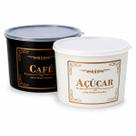 Kit Potes Organizadores Café e Açúcar Vintage Pedreira Utilidades Decorativo Cozinha Retrô Bpa Free