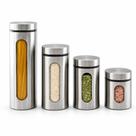 Kit Potes Organizadores Inox Cozinha 4 Peças Kit Potes Organizadores Inox Cozinha 4 Peças