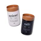 Kit Potes para Café e Açúcar Plug Plasútil Branco e Preto 17781-17782