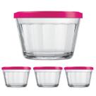 Kit Potes Pequeno Americano Tampa Cor Sortida 150ml - 3Un