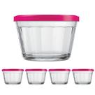 Kit Potes Pequeno Americano Tampa Cor Sortida 350ml - 4Un