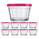 Kit Potes Pequeno Americano Tampa Cor Sortida 350ml - 8Un