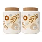 Kit Potes Plástico Organizador Cozinha Oriente 2,65lt Mantimentos -