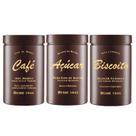 Kit Potes Porta Mantimentos Café Açúcar Biscoito Premium 1,5LT Kit Potes Porta Mantimentos Café Açúcar Biscoito Premium 1,5LT