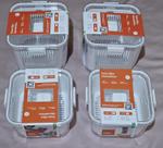 Kit potes slim multiuso 4 pçs pote hermético