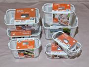 Kit potes slim multiuso 7 pçs pote hermetico