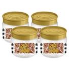 Kit Potes Tampa de Rosca 160ml Infantil Porta Objetos Organizador Multiuso