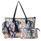 Kit Praia Bolsa Chinelo Necessaire com Estampa Tropical Qualidade e Versatilidade em um Só Produto