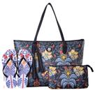 Kit Praia Bolsa Chinelo Necessaire com Estampa Tropical Qualidade e Versatilidade em um Só Produto