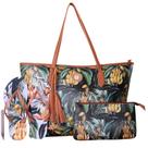 Kit Praia Bolsa Chinelo Necessaire com Estampa Tropical Qualidade e Versatilidade em um Só Produto