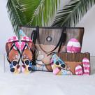 Kit Praia Feminino: Bolsa + Chinelo + Nécessaire Estilo e Praticidade