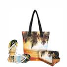 Kit Praia Feminino Pôr do Sol com Bolsa, Necessaire e Chinelo, Magicc