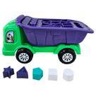 Kit Praia Infantil Caçamba Didática Brinquedo De Areia Verão Cor:Verde Kit Praia Infantil Caçamba Didática Brinquedo De Areia Verão Cor:Verde