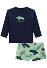 Kit Praia Menino Estampado UV Lucboo
