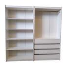 Kit Prateleira + Cabideiro Com 4 Gavetas 100% Mdf Branco - Suprema Móveis