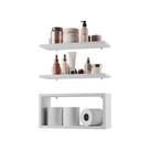 Kit Prateleira Nicho Bruges para Banheiro Branco 40 x 12cm Kit Prateleira Nicho Bruges para Banheiro Branco 40 x 12cm